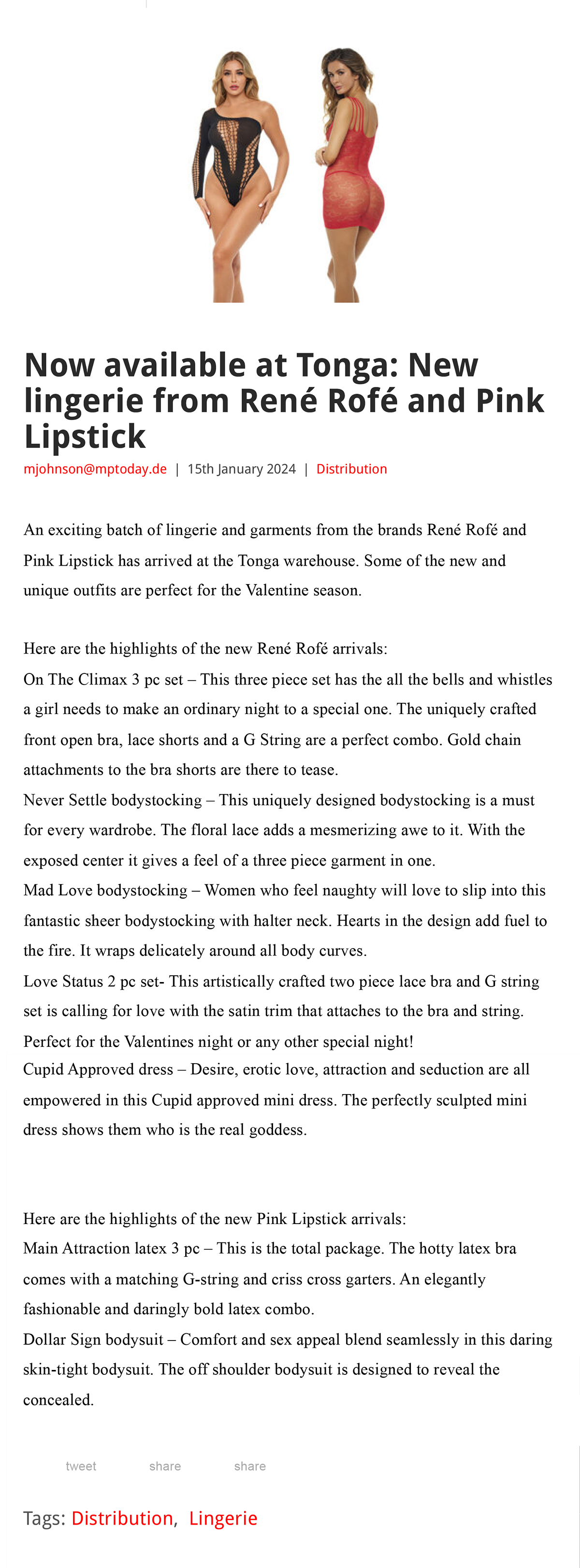 2024-01 EAN Online - René Rofé and Pink Lipstick